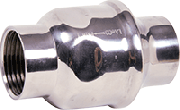 Clapet anti retour Inox 316 à disque embouti - Joint FPM Taraudé BSP