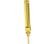 Thermomètre vertical industriel Droit Hauteur 200 mm Plongeur 63 mm